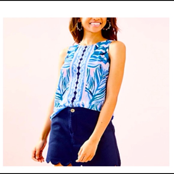 Lilly Pulitzer Tops - Lilly Pulitzer Iona Top, Pink Tropics